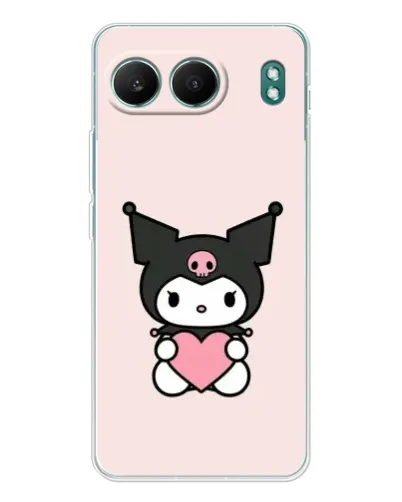 Чехол для OnePlus Nord 4 с картинкой «Kuromi и сердце»