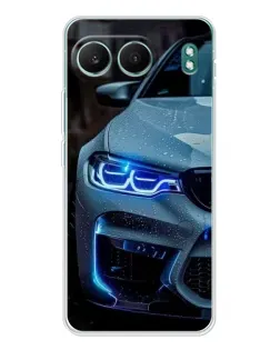 Чехол для OnePlus Nord 4 с картинкой «Взгляд BMW с синими фарами» Чехол для OnePlus Nord 4 с картинкой «Взгляд BMW с синими фарами»