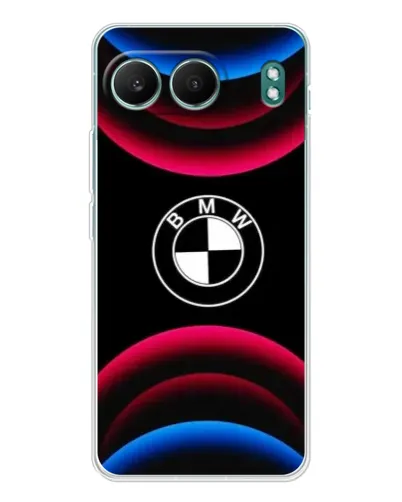 Чехол для OnePlus Nord 4 с картинкой «Логотип BMW и неоновые дуги»
