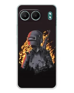 Чехол для OnePlus Nord 4 с картинкой «PUBG — огненный силуэт»