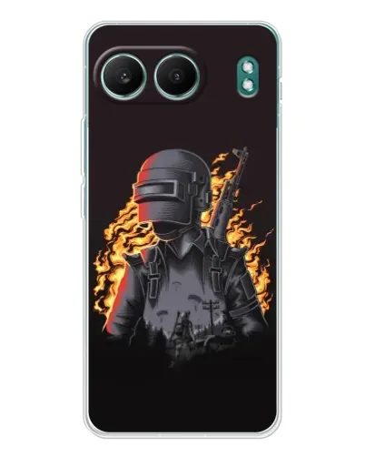 Чехол для OnePlus Nord 4 с картинкой «PUBG — огненный силуэт» Чехол для OnePlus Nord 4 с картинкой «PUBG — огненный силуэт»