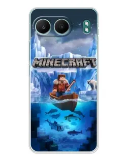 Чехол для OnePlus Nord 4 с картинкой «Minecraft ледяной мир»