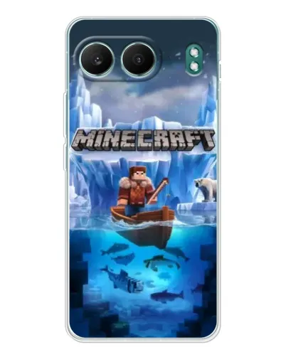 Чехол для OnePlus Nord 4 с картинкой «Minecraft ледяной мир»