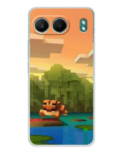 Чехол для OnePlus Nord 4 с картинкой «Майнкрафт закат солнца»