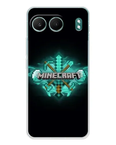 Чехол для OnePlus Nord 4 с картинкой «Minecraft Diamond лого»