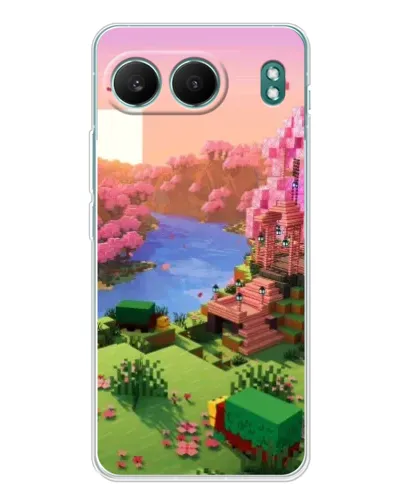 Чехол для OnePlus Nord 4 с картинкой «Розовое дерево Minecraft»