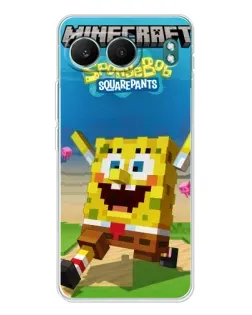 Чехол для OnePlus Nord 4 с картинкой «Губка Боб Minecraft»