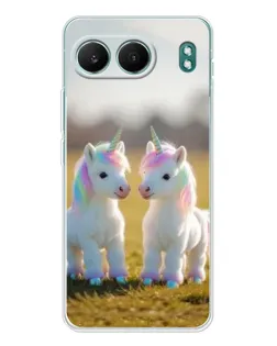 Чехол для OnePlus Nord 4 с картинкой «Пара единорогов»