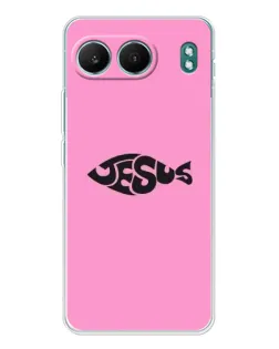 Чехол для OnePlus Nord 4 с картинкой «Розовый символ  Jesus»