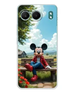 Чехол для OnePlus Nord 4 с картинкой «Микки на скамейке»