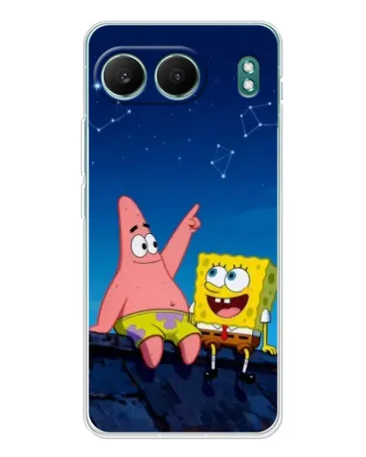 Чехол для OnePlus Nord 4 с картинкой «Губка Боб и Патрик ночью» Чехол для OnePlus Nord 4 с картинкой «Губка Боб и Патрик ночью»