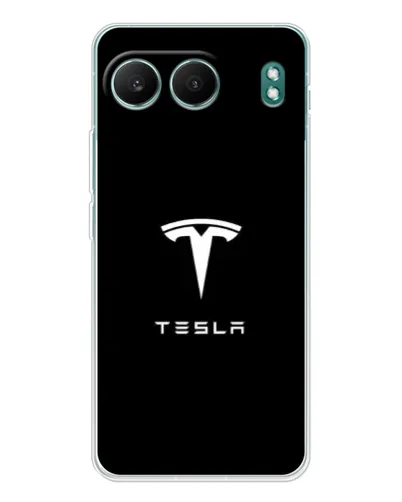 Чехол для OnePlus Nord 4 с картинкой «Tesla White Logo»