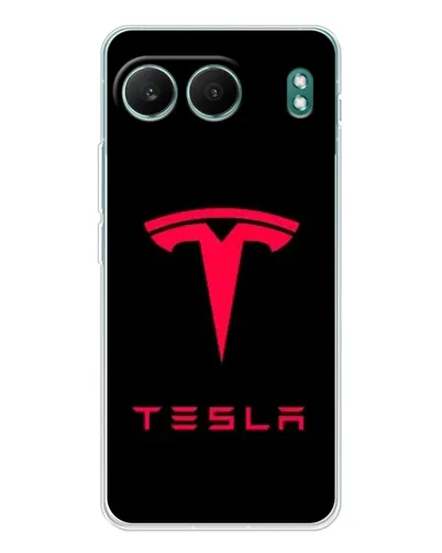 Чехол для OnePlus Nord 4 с картинкой «Tesla Red Logo»