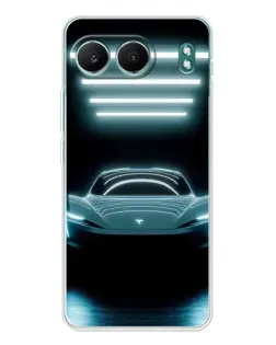 Чехол для OnePlus Nord 4 с картинкой «Tesla в неоне» Чехол для OnePlus Nord 4 с картинкой «Tesla в неоне»