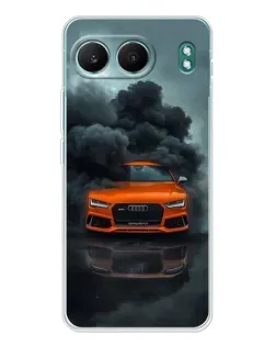 Чехол для OnePlus Nord 4 с картинкой «Audi в облаках дыма»