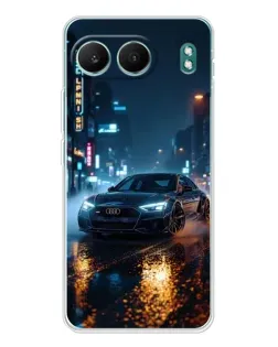 Чехол для OnePlus Nord 4 с картинкой «Ночной город и Audi»