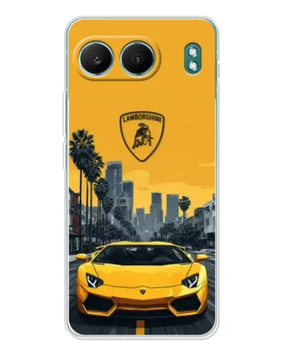 Чехол для OnePlus Nord 4 с картинкой «Желтый Lamborghini город» Чехол для OnePlus Nord 4 с картинкой «Желтый Lamborghini город»