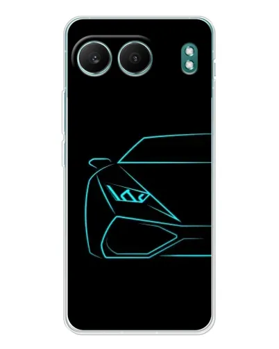 Чехол для OnePlus Nord 4 с картинкой «Голубой силуэт Lamborghini» Чехол для OnePlus Nord 4 с картинкой «Голубой силуэт Lamborghini»