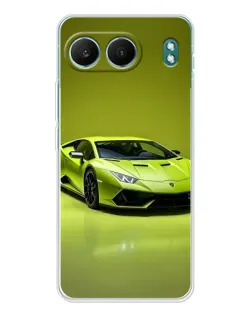 Чехол для OnePlus Nord 4 с картинкой «Салатовый Lamborghini Huracan»