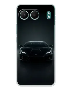 Чехол для OnePlus Nord 4 с картинкой «Черный Lamborghini Aventador»