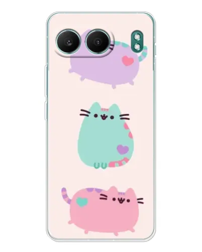 Чехол для OnePlus Nord 4 с картинкой «Pusheen трио»