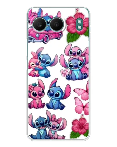 Чехол для OnePlus Nord 4 с картинкой «Стикеры Stitch и Angel»