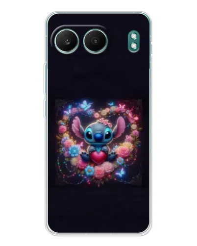 Чехол для OnePlus Nord 4 с картинкой «Stitch в цветах»