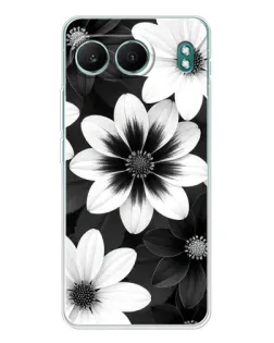 Чехол для OnePlus Nord 4 с картинкой «Монохромные астры»