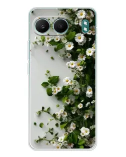 Чехол для OnePlus Nord 4 с картинкой «Ветка мелких белых цветов»