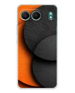 Чехол для OnePlus Nord 4 с картинкой «Геометрия оранжевых кругов»