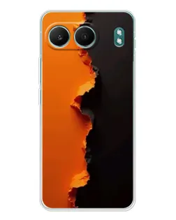 Чехол для OnePlus Nord 4 с картинкой «Оранжевый разлом»
