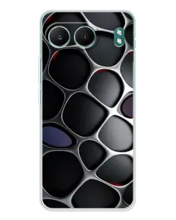 Чехол для OnePlus Nord 4 с картинкой «Объемная темная решетка»