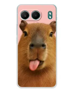 Чехол для OnePlus Nord 4 с картинкой «Капибара с языком»