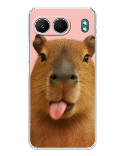 Чехол для OnePlus Nord 4 с картинкой «Капибара с языком»