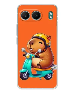 Чехол для OnePlus Nord 4 с картинкой «Капибара на скутере»