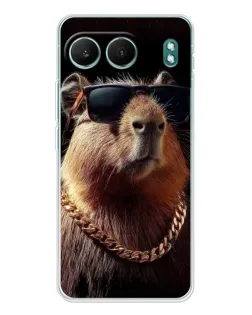 Чехол для OnePlus Nord 4 с картинкой «Капибара золотая цепь»