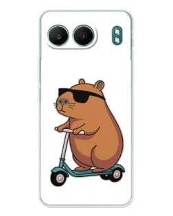 Чехол для OnePlus Nord 4 с картинкой «Капибара на самокате»