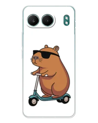Чехол для OnePlus Nord 4 с картинкой «Капибара на самокате»