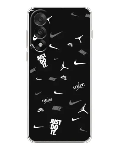 Чехол для OnePlus Nord 5 с картинкой «Nike Black Pattern»