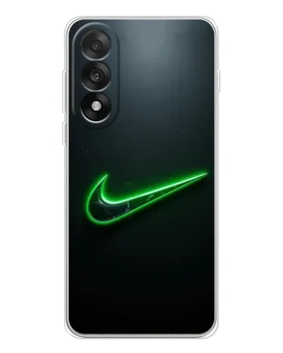 Чехол для OnePlus Nord 5 с картинкой «Неоновый контур Nike»