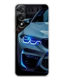 Чохол для OnePlus Nord 5 з картинкою «Погляд BMW з синіми фарами»