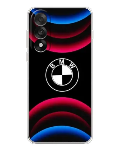 Чехол для OnePlus Nord 5 с картинкой «Логотип BMW и неоновые дуги»