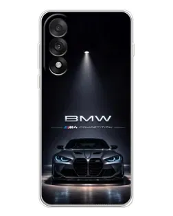 Чехол для OnePlus Nord 5 с картинкой «BMW сквозь ночной город»