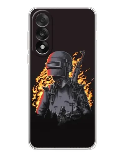 Чехол для OnePlus Nord 5 с картинкой «PUBG — огненный силуэт» Чехол для OnePlus Nord 5 с картинкой «PUBG — огненный силуэт»