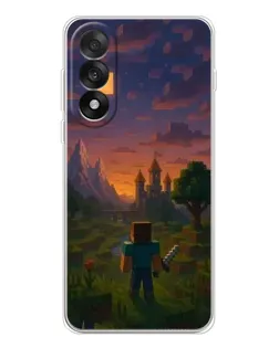 Чехол для OnePlus Nord 5 с картинкой «Стив у башни» Чехол для OnePlus Nord 5 с картинкой «Стив у башни»