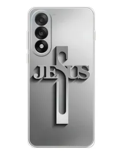 Чехол для OnePlus Nord 5 с картинкой «Металлический крест Jesus»