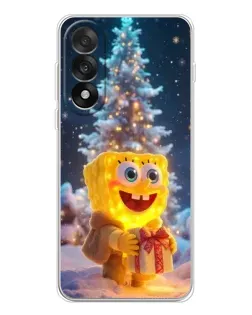 Чехол для OnePlus Nord 5 с картинкой «Рождественский Спанч Боб»