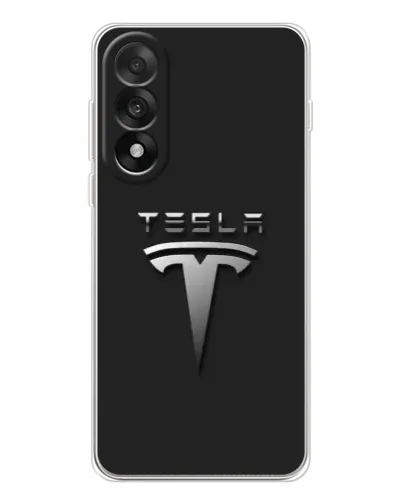 Чехол для OnePlus Nord 5 с картинкой «Стальной логотип Tesla»