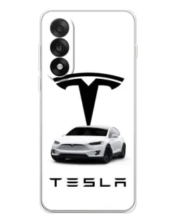 Чохол для OnePlus Nord 5 з картинкою «Tesla White Style»