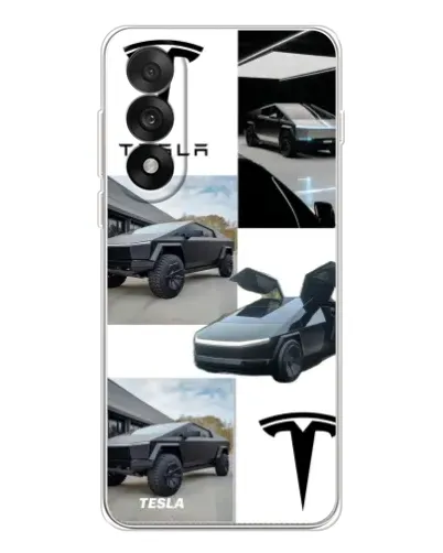 Чехол для OnePlus Nord 5 с картинкой «Коллаж Cybertruck Tesla»